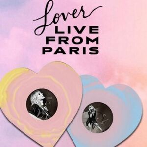Heart-Shaped Vinyl Records - Pink and Blue